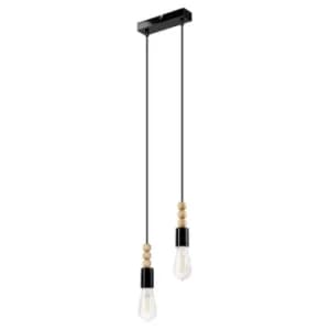 Simon Cluster Pendant Ceiling Light Black, 2x E27