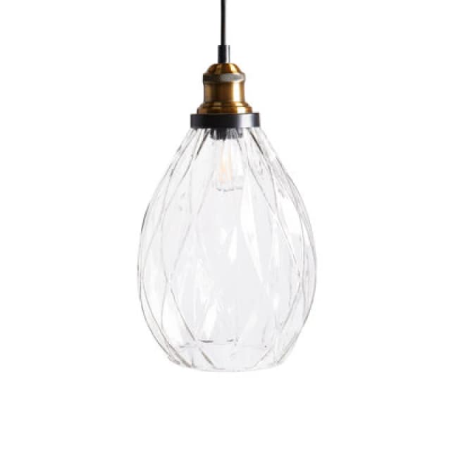 Beliani Pendant Lamp Coosa Glass Transparent