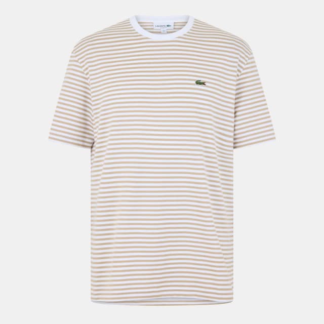Lacoste Striped Heavy T-Shirt Viennese/White male XS