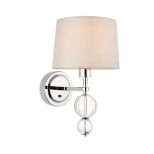 Darlaston 1 Light Indoor Wall Light Polished Nickel Plate, E14