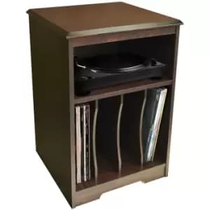 AUDIO - Turntable / LP Record / Vinyl Storage Side End / Bedside Table - Walnut