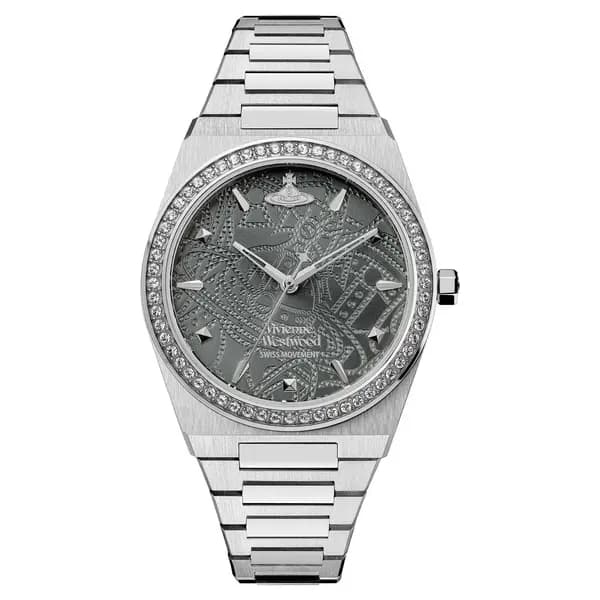 Vivienne Westwood Charterhouse Grey Dial Stainless Steel Bracelet Ladies Watch VV244GYSL VV244GYSL