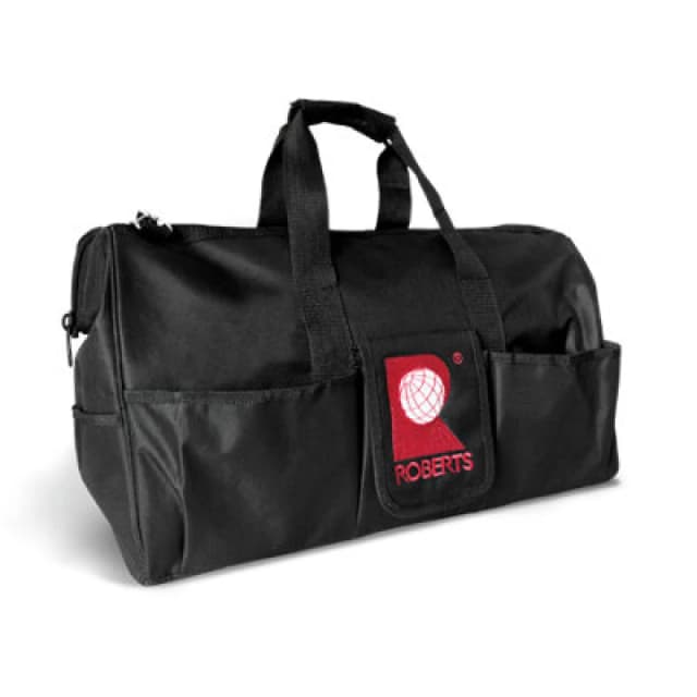 Vitrex Roberts Professional Canvas Tool Bag Storage Case Organiser Carry Handles Shoulder Strap Black