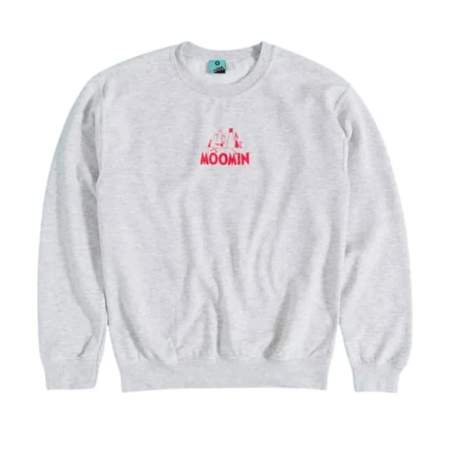 Moomin Mens Adventure Back Print Sweatshirt in Grey Size: Medium Grey Male M