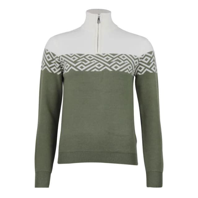 Womens 1/2 zip roll neck jumper Peak Mountain Akar Vert Female L