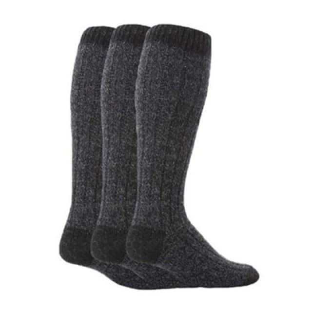 Workforce 3 Pack Mens Ribbed Knee High Wool Knit Boot Socks - 6-11 - Wfh0035Nvy