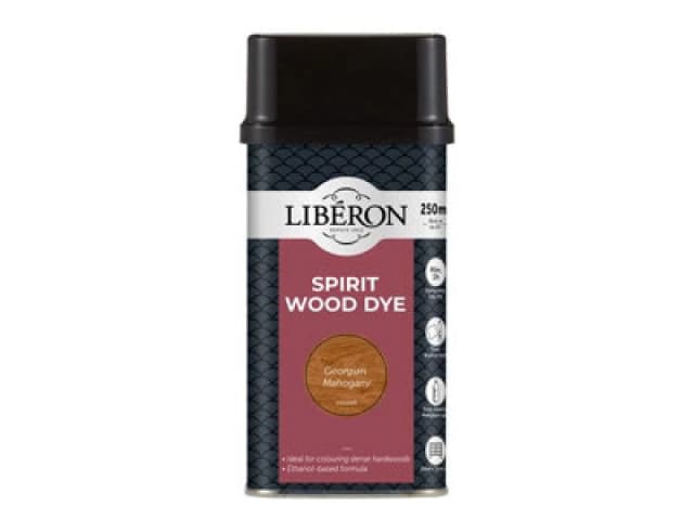 Liberon 126781 Spirit Wood Dye Georgian Mahogany 250ml Libwdsgm250N