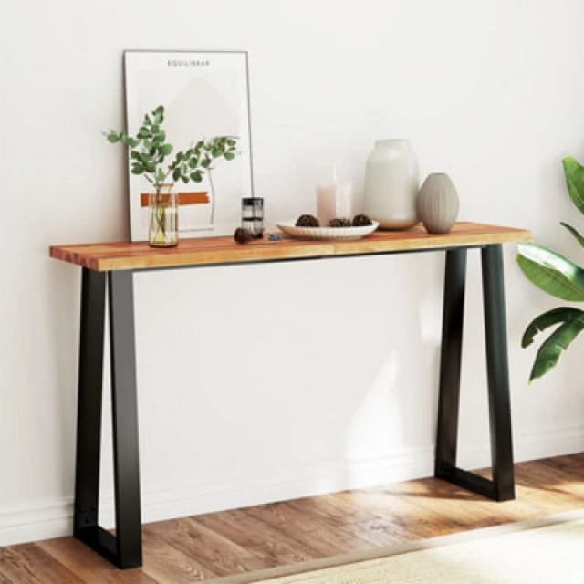VIDAXL Console Table with Live Edge 140x40x80cm Solid Wood Acacia Vidaxl 8720845913342