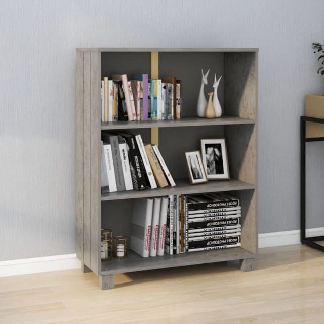 VIDAXL Vidaxl - Book Cabinet hamar Light Grey 85x35x112cm Solid Wood Pine 8720286818336