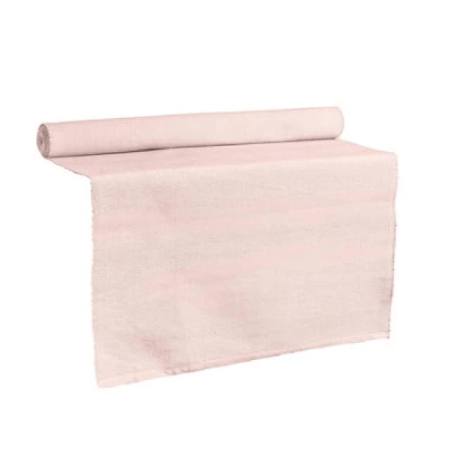 Nicola Spring Cotton Fabric Table Runner - 48Cm X 183Cm - Baby Pink