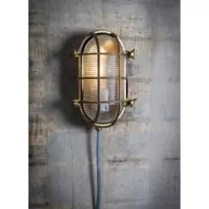 Garden Trading Devonport Bulk Head Light, Oval, Brass