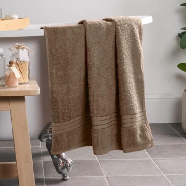 OHS OHS Luxury Bath Towel 100% Cotton Bathroom in Light Beige Light Beige Bath Towel Unisex 5027434186488