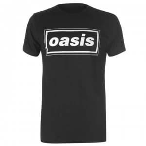 Official Oasis T Shirt Mens - Black Logo