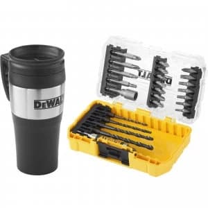 DEWALT 25 Piece Hex Shank Drill and Screwdriver Bit Set / Mug in Tough Case
