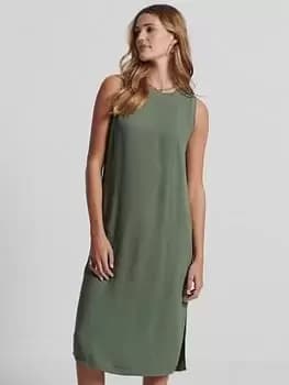 Superdry Studios Rib Trim Shift Dress - Green, Size 10, Women