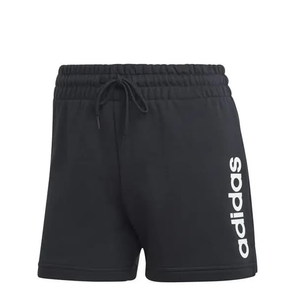 adidas French Terry Linear Logo Short Womens Performance Shorts 6 (XXS) Black 45284103270