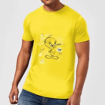 Looney Tunes Tweety Pie More Puddy Tats Mens T-Shirt - Yellow - L - Yellow