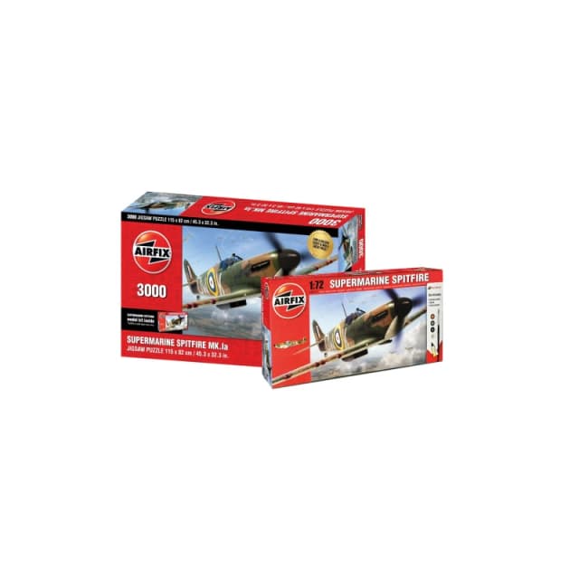Airfix Adults Supermarine Spitfire Jigsaw Puzzle Red unisex One Size