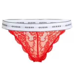 Guess Guess Flower Lace Brazilian Briefs - Red