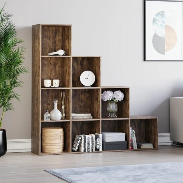 Lassic Vida Designs Durham 10 Cube Staircase Storage Unit Dark Wood unisex 10 Cube