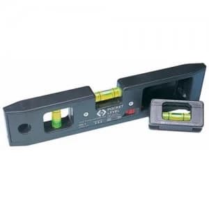 C.K Tools 210mm Magnetic Pocket Spirit Bubble Level with Detachable Mini Level