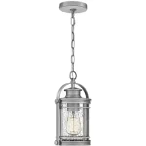 Quintiesse Quoizel Booker Outdoor Pendant Ceiling Light Industrial Aluminium, IP44