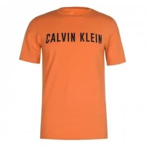 Calvin Klein Performance Short Sleeve Logo T Shirt - OrangeBlack 817