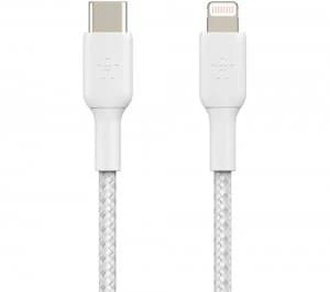 BELKIN Braided USB Type-C to Lightning Cable - 1 m, White