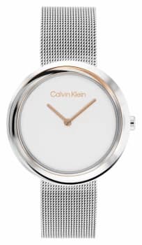 Calvin Klein 25200011 Silver Dial Stainless Steel Mesh Watch