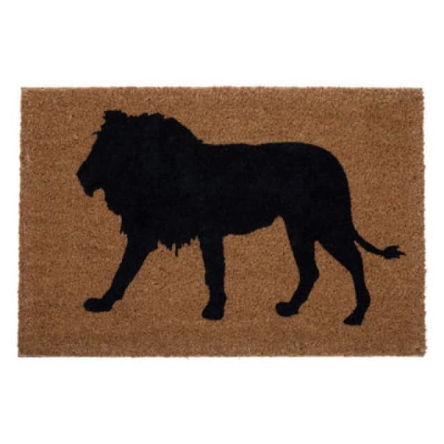 Premier Housewares Lion Doormat Brown