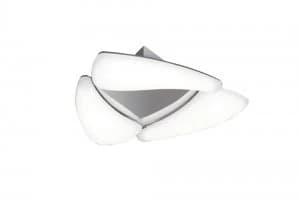 Flush Flush Ceiling 18W LED 3000K, 1620lm, Polished Chrome, Frosted Acrylic