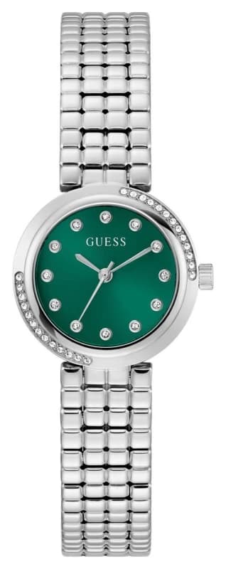 Guess GW0930L1 CLARA Crystal (28mm) Green Sunray Dial / Watch