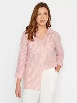 Long Tall Sally Pink Stripe Print Shirt, Pink, Size 22, Women
