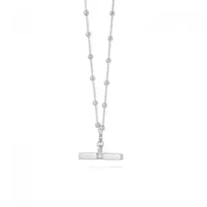 Stacked T Bar Sterling Silver Necklace NB8002_SLV