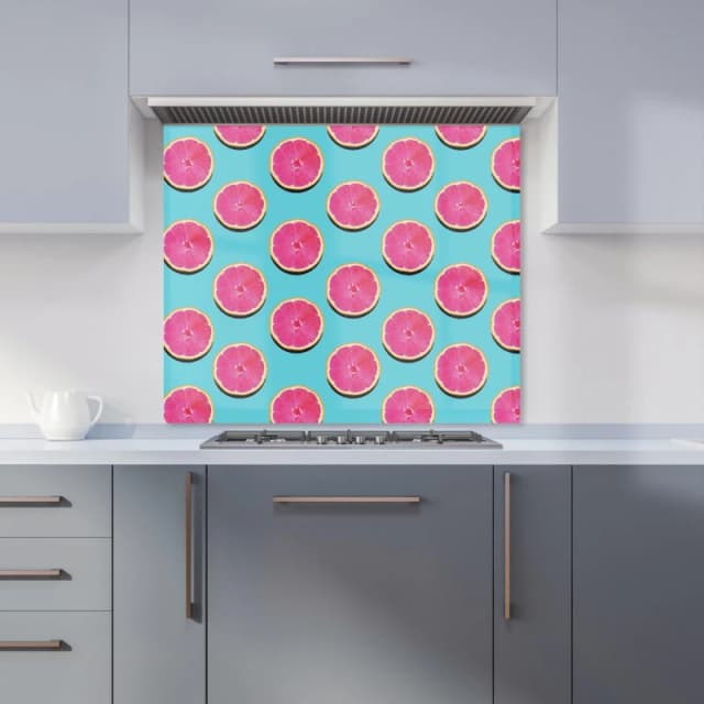 Warren Reed - Designer Multi Coloured Zebra Kitchen Splashback in Pink Size: 900mm x 650mm Pink Unisex 900mm x 650mm