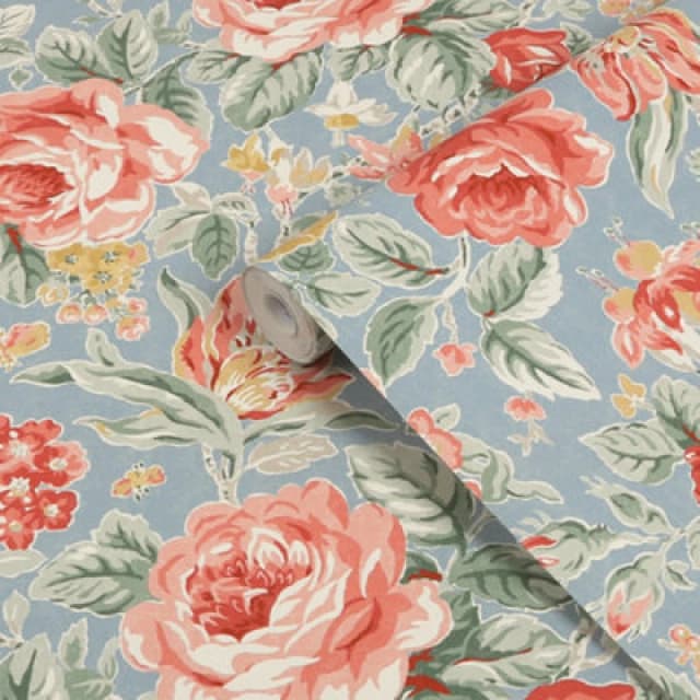 Laura Ashley Multicolour Wild Roses Smooth Wallpaper
