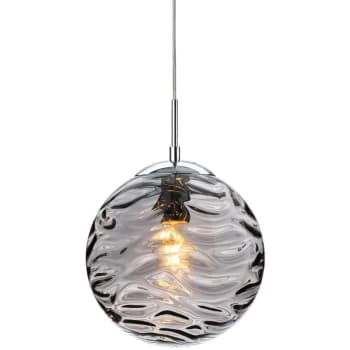 Firstlight - Mercury Globe Pendant Light Chrome with Smoked Glass