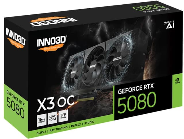 Inno3d INNO3D GeForce RTX 5080 X3 OS NVIDIA 16GB GDDR7 N50803-16D7X-17603930