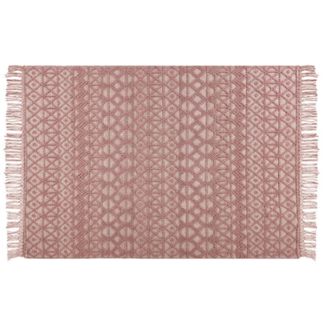 Beliani Rug Alucra Pink 160 X 230 Cm Wool