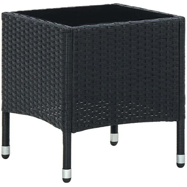VIDAXL Garden Table Black 40x40x45cm Poly Rattan Vidaxl 8719883855851
