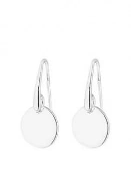 Simply Silver Sterling Silver Polished Disc Drop Earrings