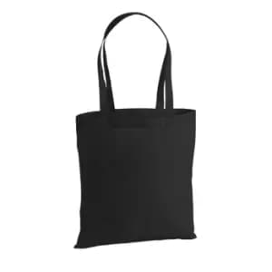 Westford Mill Premium Cotton Tote Bag (One Size) (Black)