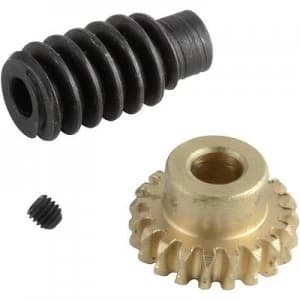 Reely Brass, Steel Worm gear set Module Type: 0.5 No. of teeth: 20