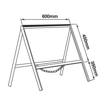 Double Sided Stanchion with 6 Clips - 450 X 600MM