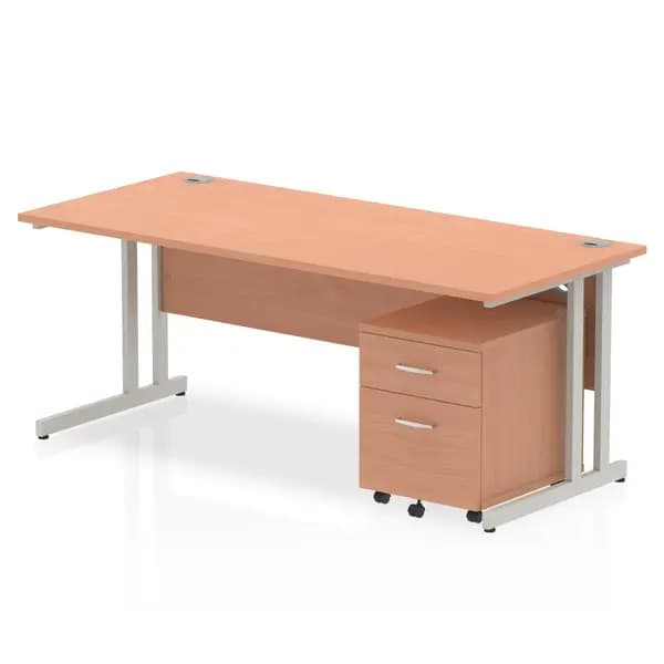 Dynamic Office Solutions Impulse 1800mm Cantilever Straight Desk With Mobile Pedestal I003957