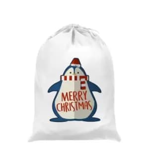 Grindstore Cute Christmas Penguin Santa Sack (One Size) (White/Blue/Red)