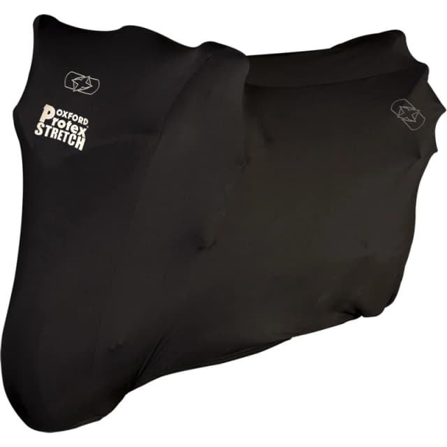 Oxford Protex Stretch-Fit Indoor Motorcycle Cover (Small) - Black