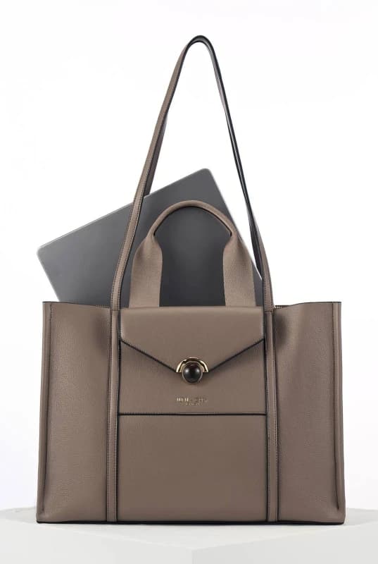 Luella Grey Womens 'Darcy' Laptop Tote in Taupe Female