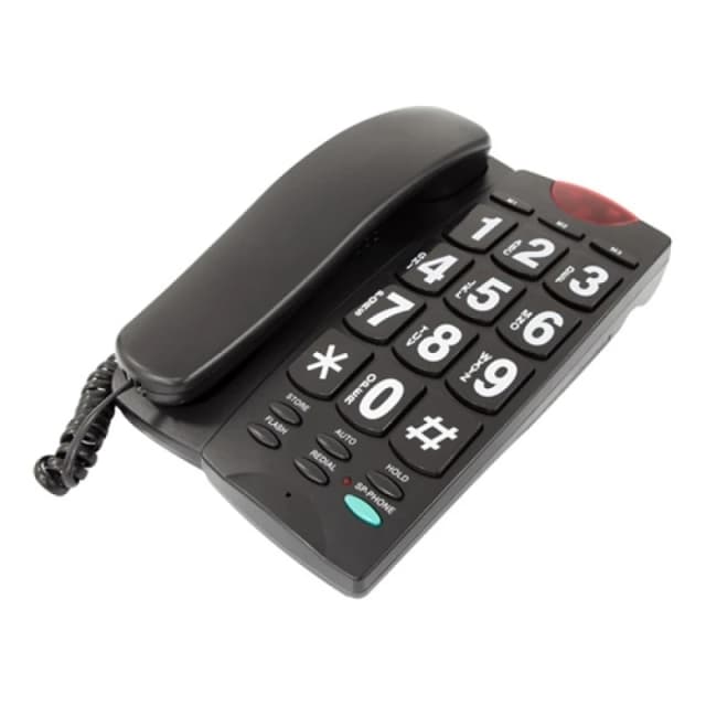 Benross Jumbo Button Telephone & LED Light - Black 44579