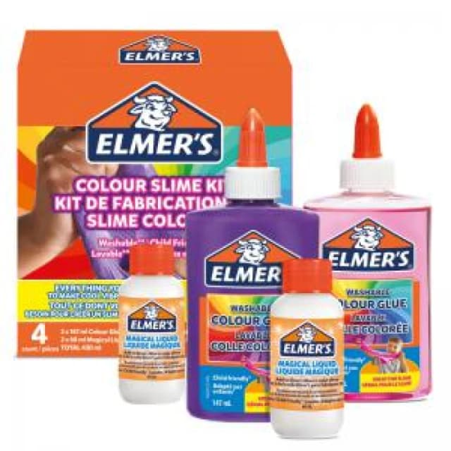 Elmers Colour Slime Kit Includes Washable Colour PVA Glue In Assorted EXR49832NR